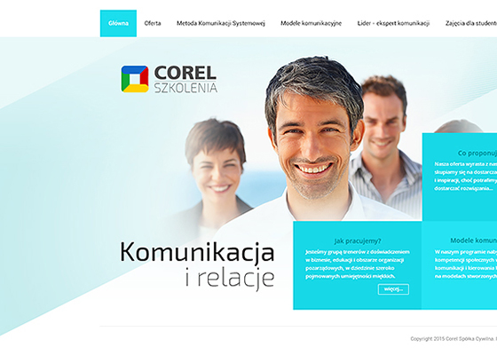 Projekt i wykonanie strony www - Corel/Instytut Kwadrat